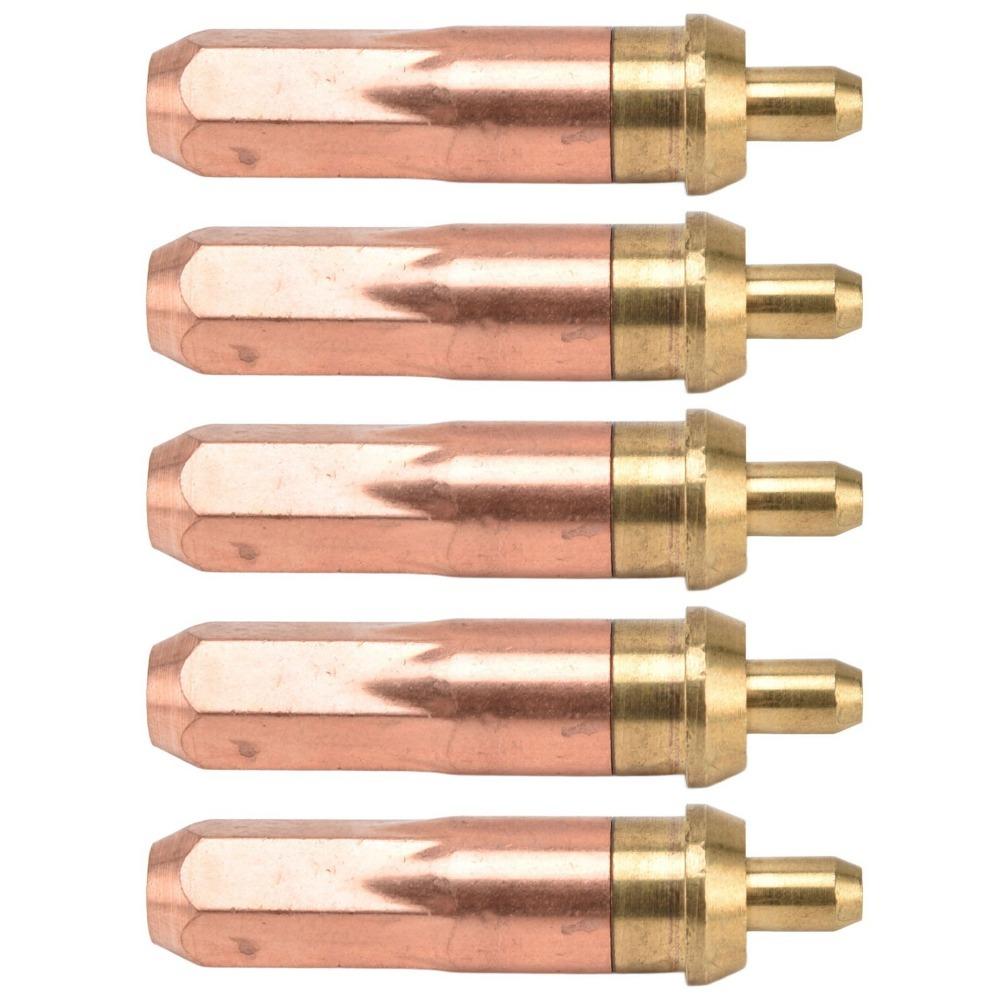 5pcs Length 73 mm Cutting Torch Tip Plum Ring Propane Cutting Tip Gas Cutting Tip  For Gas Welding