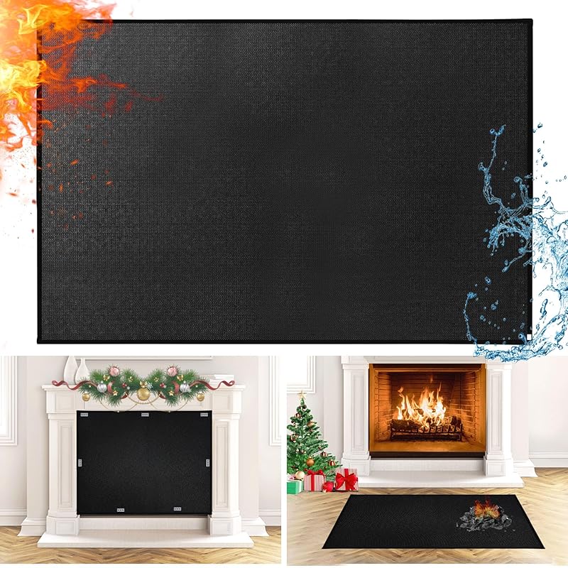 Heat-Resistant Magnetic Fireplace Cover - 33 x 29 in Fireproof Fireplace Cover for The Living Room - Fireplace Draft Stopper Stops Heat Loss-