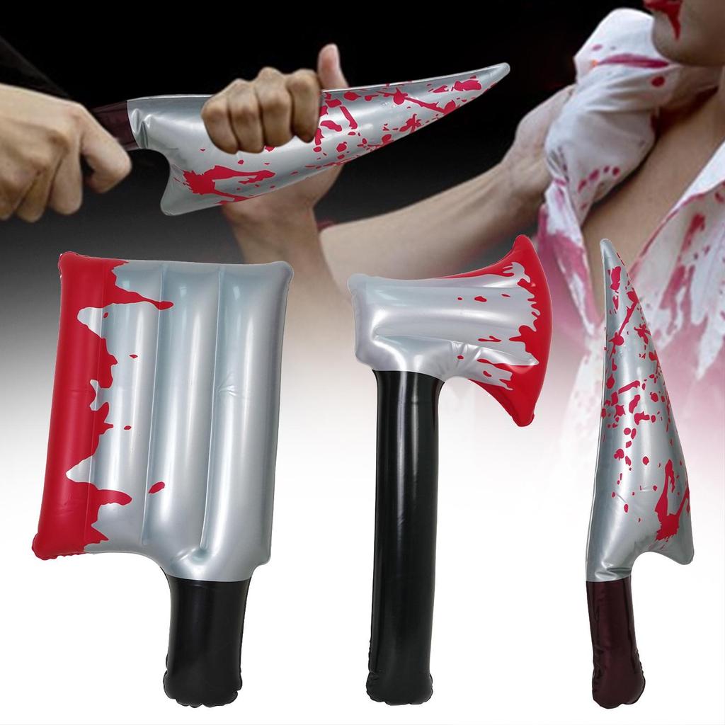 Inflatable Halloween Prop Knife Scary Classic for Festival Cosplay Supplies