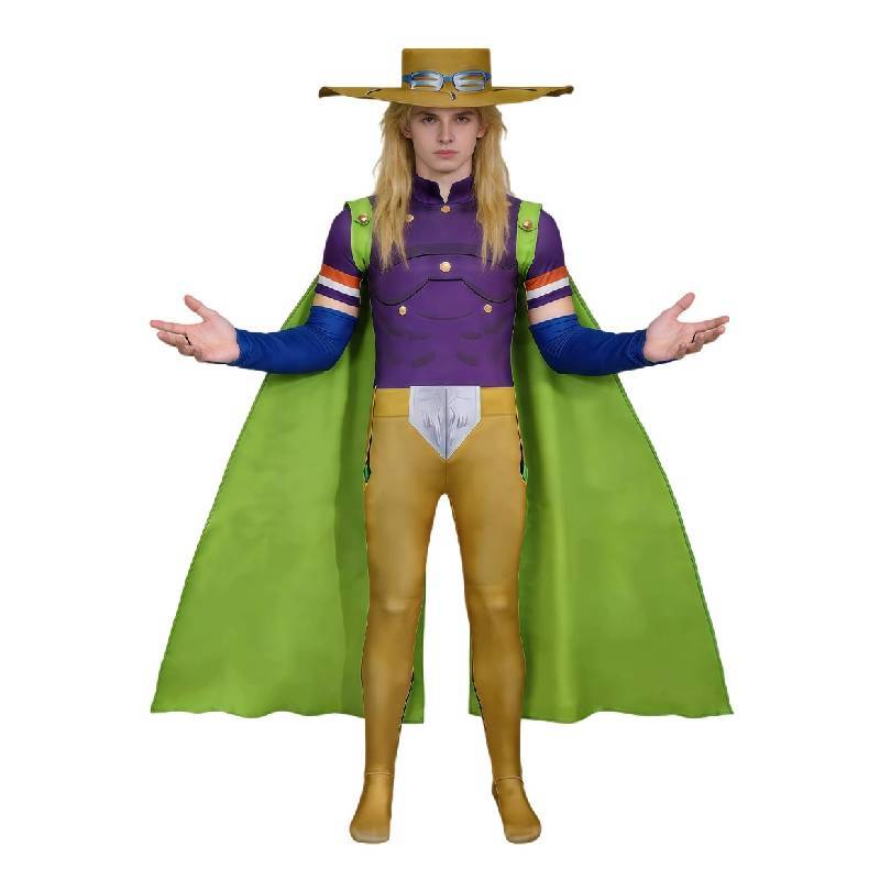 Jojos Bizarre Adventure Jonathan Joestar Cosplay Costume With Printed Fabric For Halloween Party