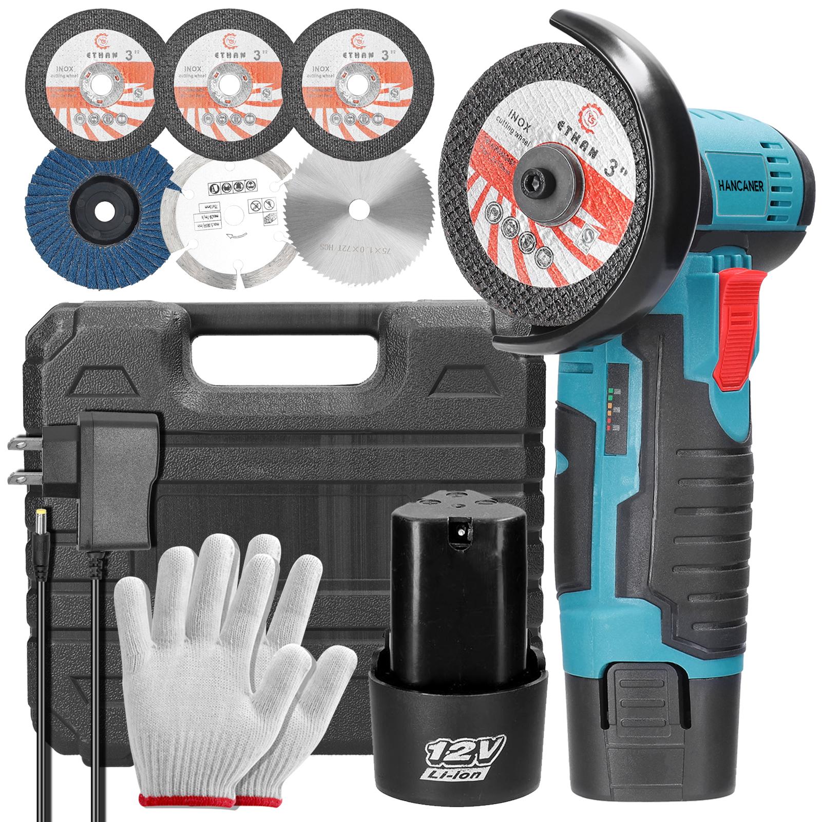 

Электрический шлифовальный инструмент 12 В, 19500 об/мин, многофункциональная угловая шлифовальная машина, ручной резак для резки US Plug разноцветный