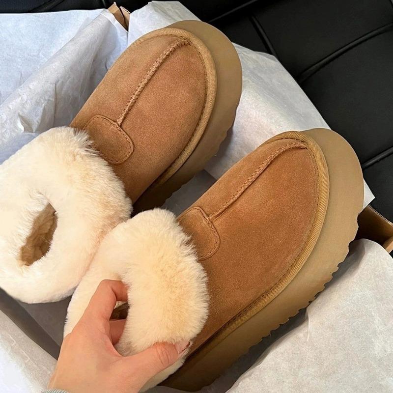 

Новый бархат Чжоу Дунъюй Сун Яньфэй толстая подошва увеличивающие рост короткие меховые интегрированные зимние сапоги-дутики женские зимние 37