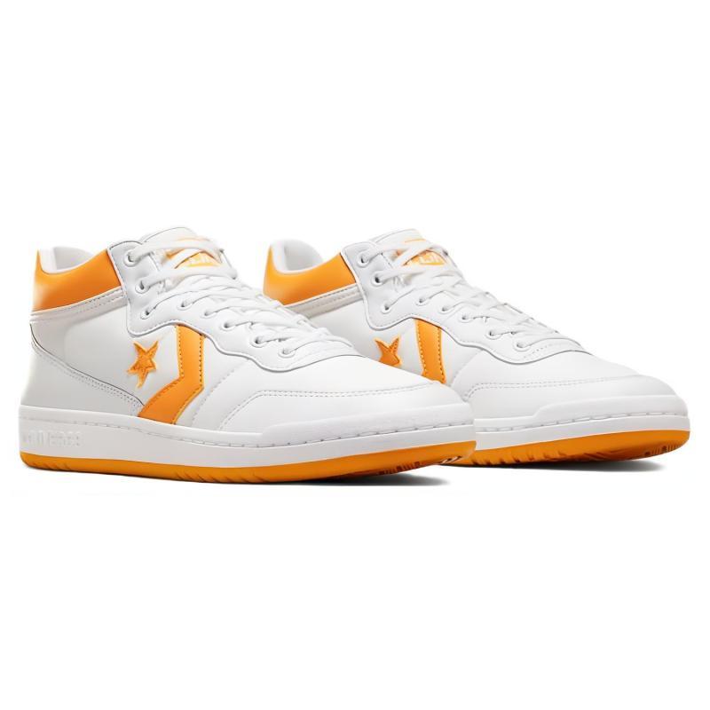 Converse Fastbreak Pro Round Toe Comfortable Warm Non-Slip Mid-Top Board Shoes Unisex Yellow