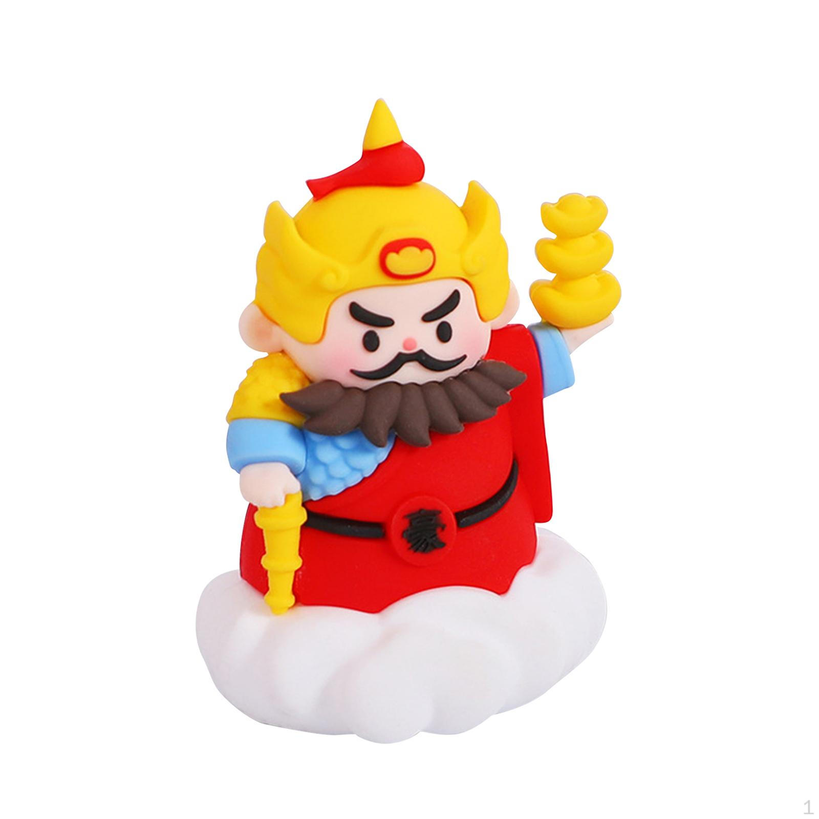 

Миниатюрная статуэтка китайского бога-медведя, милое украшение, настольный орнамент, мультяшная статуэтка для стола, Style B