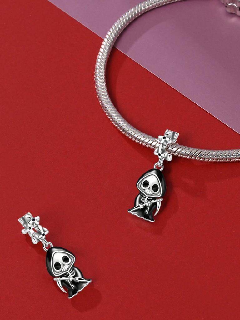 Charms Plata Halloween Sun Rose Skull Beads Charm Copper Plated Fit Copperoriginal Bracelet For Jewelry Making Diy Charm
