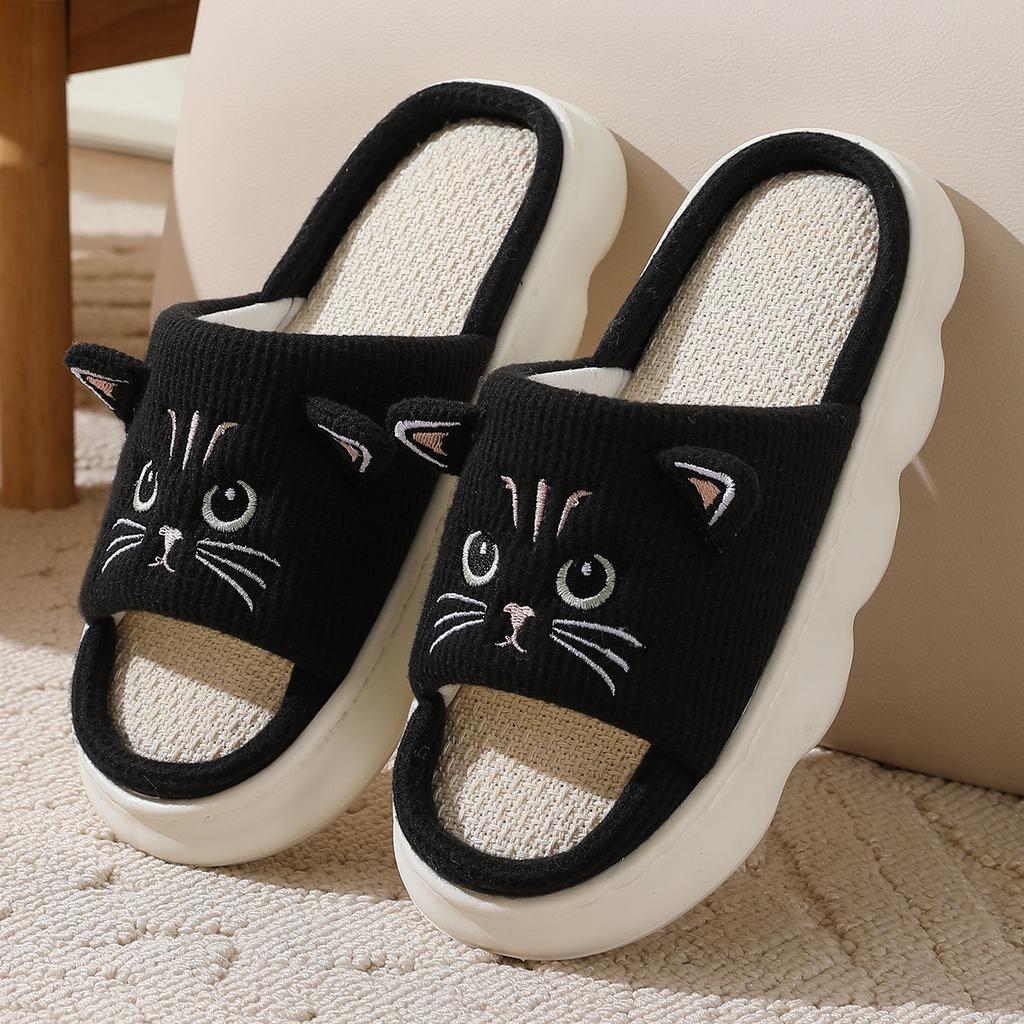 Fashion Smile PoP Cute Women Slippers Indoor Fuzzy Women House Slippers Classic Cartoon Casual Home Shoes Warm Bedroom Animals Shoes