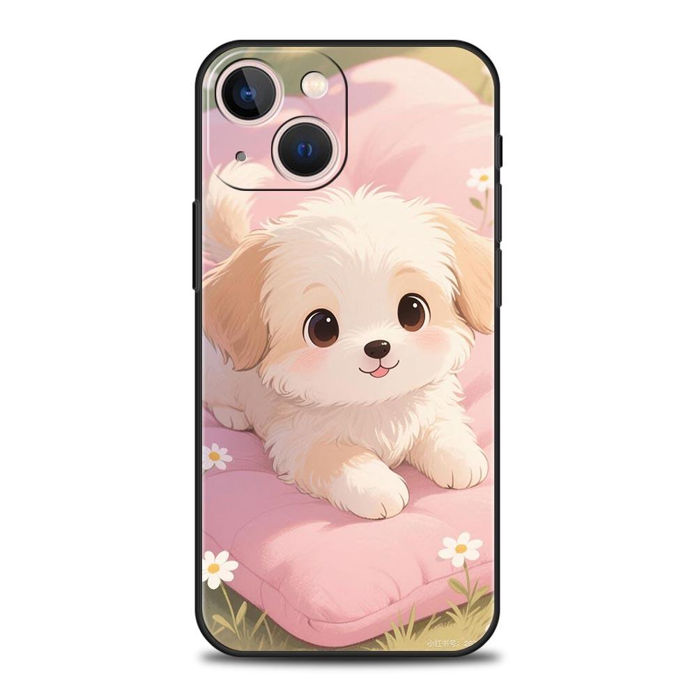Cute Little Dog Phone Case Cover for iPhone 17 16 15 14 13 12 11 Pro Max 17 Air Plus Shockproof Soft TPU Shell Fundas Capas Bags