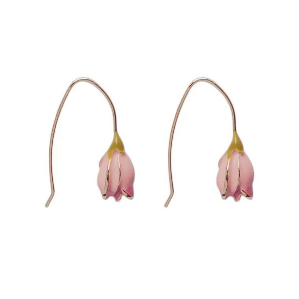 Dangle Wedding Ear Jewelry Tulip Earrings Women's Earrings Long Hook Earrings Korean Style Earrings