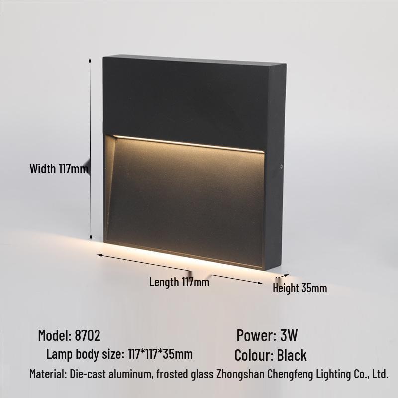 Waterproof LED Step Light for Outdoor Ramps & Corners, Die-Cast Aluminum Plinth Light