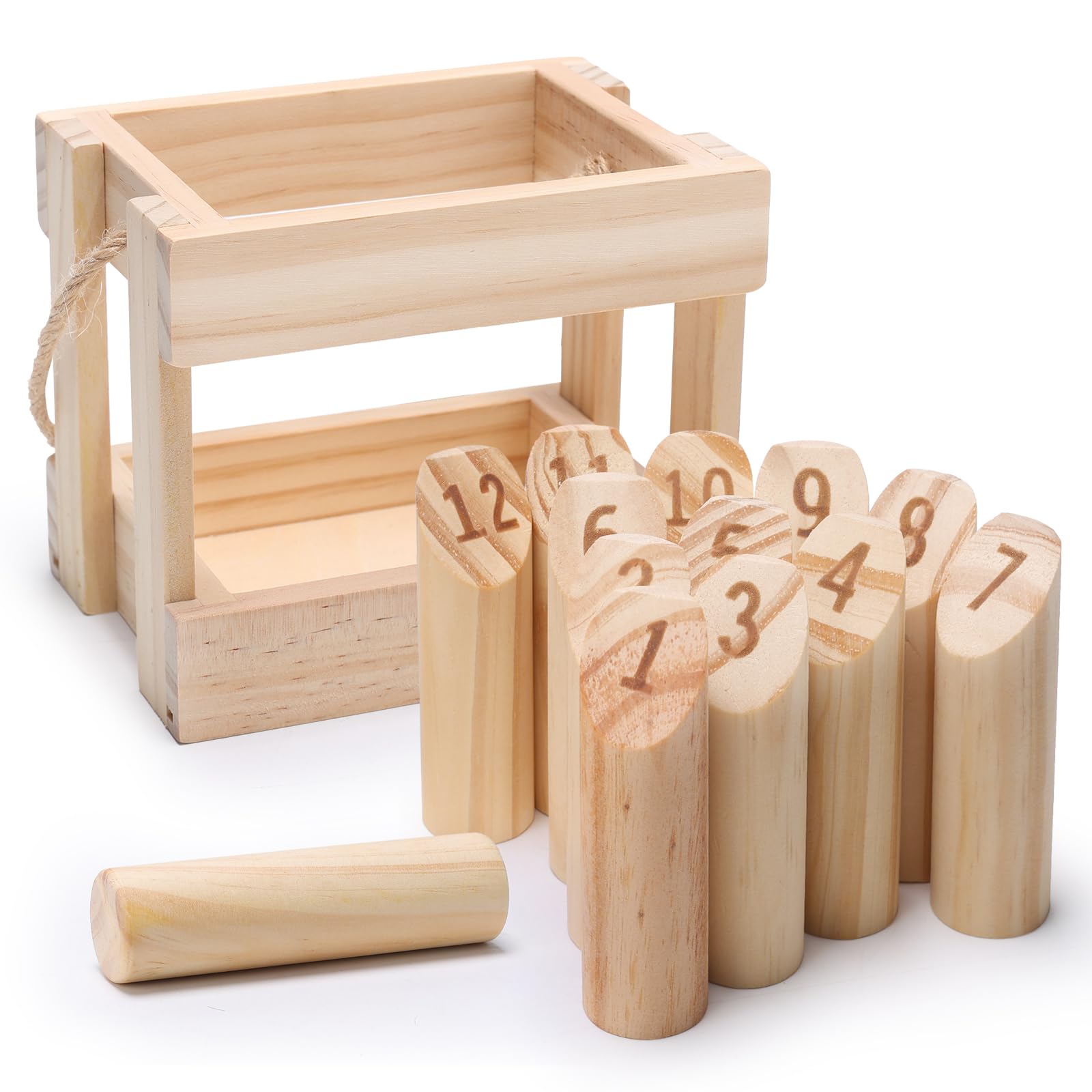 

Деревянная игра «Кегли» Игрушка EagleStone Игрушка для боулинга «Кегли» Использование на открытом воздухе В помещении Уличная игра Разнообразные способы игры В комплект входит ящик для хранения Удобно переносить