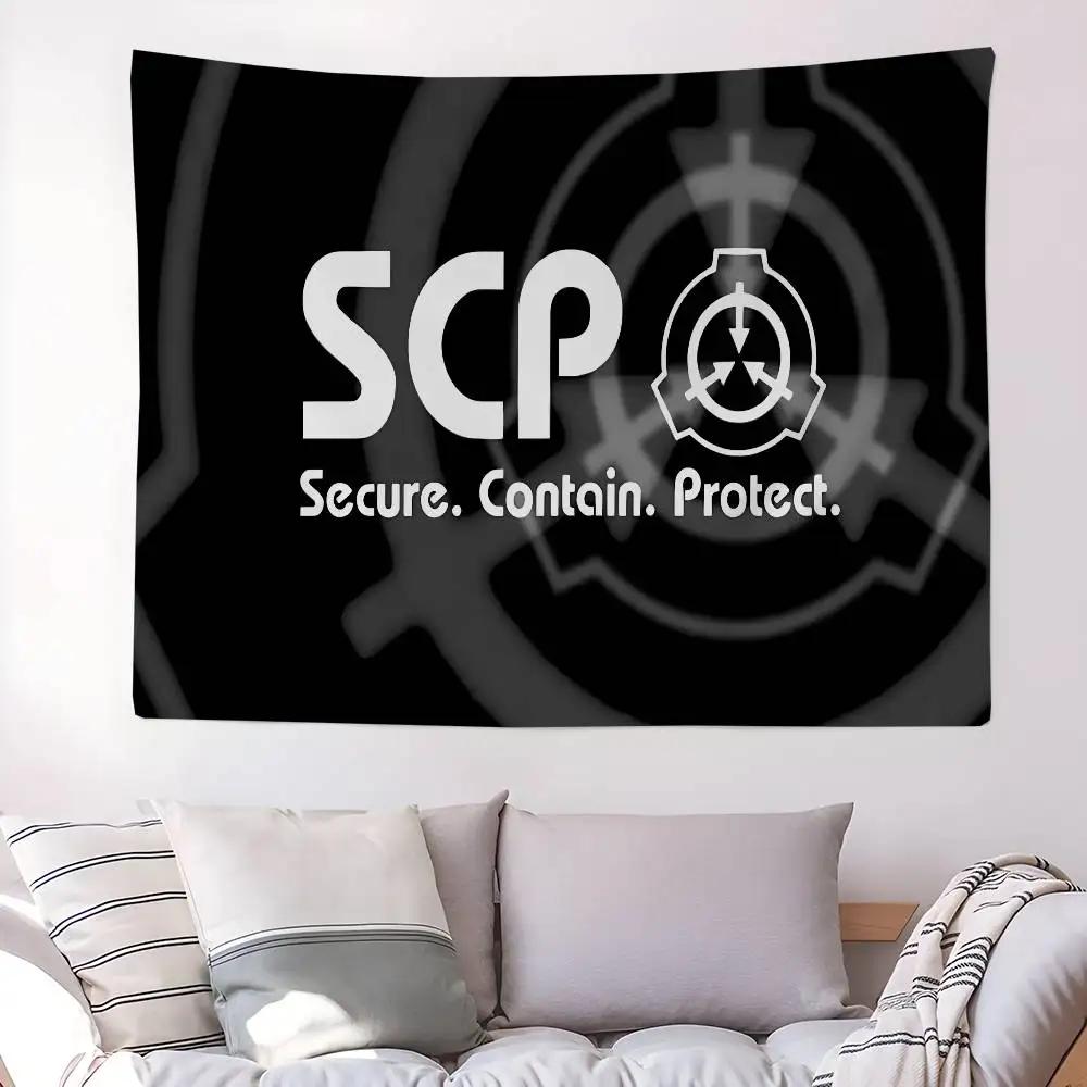 Popular Foundation Scp F-Foundation Game Chart Tapestry Art Science Fiction Room Home Decor Cheap Hippie Wall Hanging 100X70CM