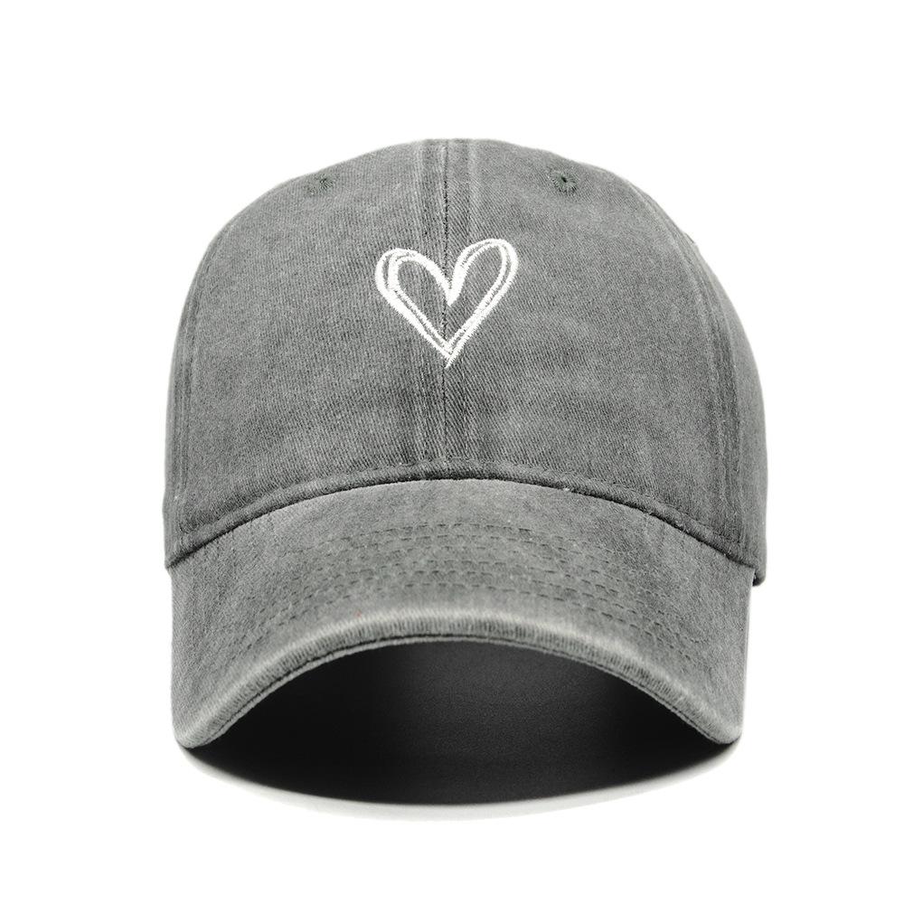 Love Embroidery Old SpringSummer Baseball Hat Edition Thin Soft Top Duck Tongue Hat Unisex Fashion Duck Tongue Cap