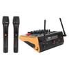 SM4 4 Channel Mixer 4 Channel Mixing Console with Dual Wireless Microphones 100‑240V US Plug