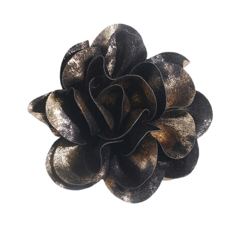 

Elegant Camellia Brooch Collar Pin with Oversized Flower Accessory Collar Lady Brooches Photo Props чорний/золотий
