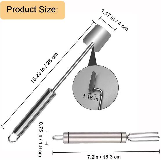Corn Peeler, Corn Peeler for Corn on the Cob, Stainless Steel Corn Cob Stripper Tool Set, Avoid Cutting the Hands, Gift for Cooking Enthusiasts,