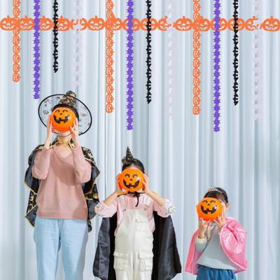 Halloween Ribbon Pumpkin Bat Ghost Spider Net Shape Craft Ribbon Trim Embellishment for Gift Wrapping Halloween Party Decoration