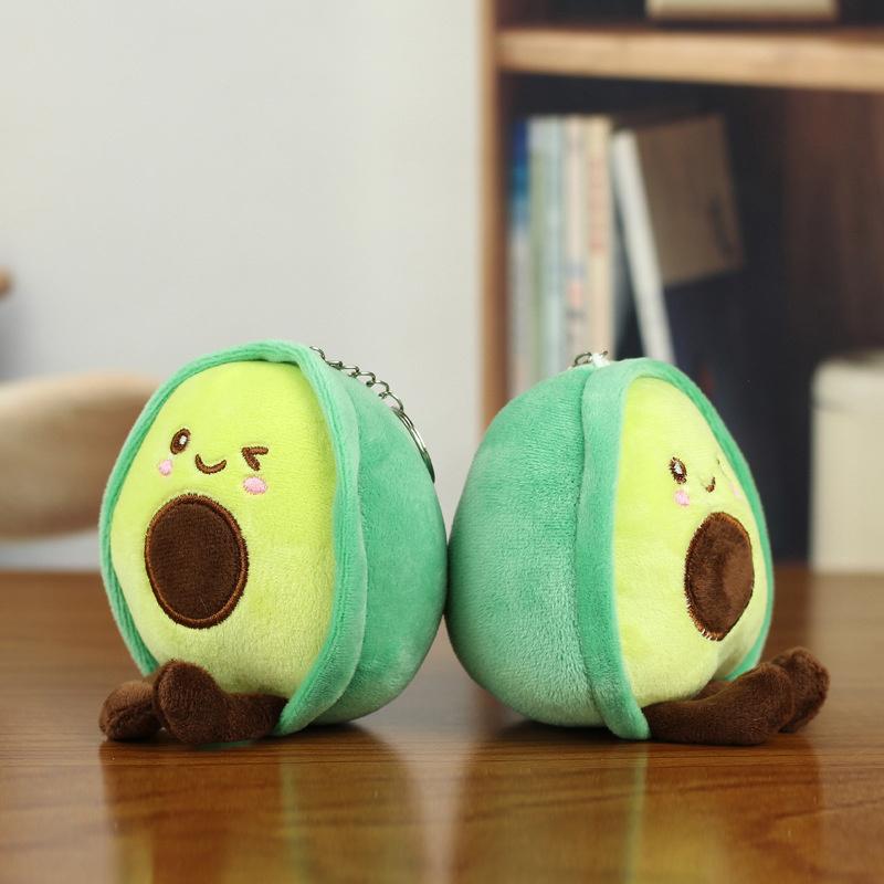 Cute Comfortable Mini Avocado Plush Toy Soft Pillow Plush Doll Kawaii Cartoon Backpack Pendant Fruit Figurine Girls Toys Gift