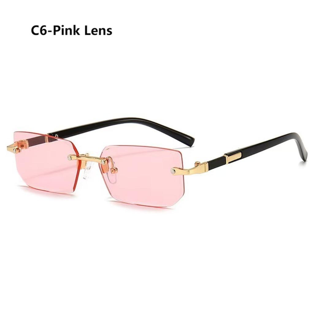 New Frameless Fashion Sunglasses Trend Rimless Cut Edge Shades Versatile Sun Glasses For Men Women