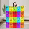 Sprunki Charaktere Spiel Gestrickte Decken Flanell Überwurfdecken Bettwäsche Sofa Bedruckte Leichte Tagesdecke,