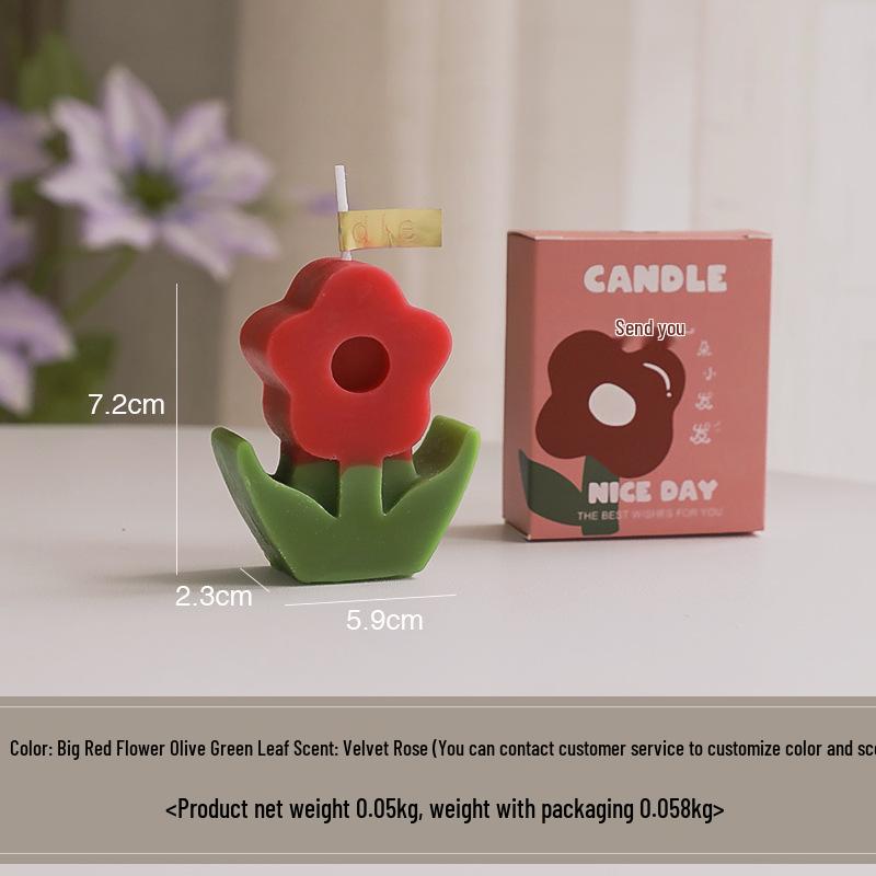 Handmade Floral Scented Candle Gift for Teacher's Day and Birthdays