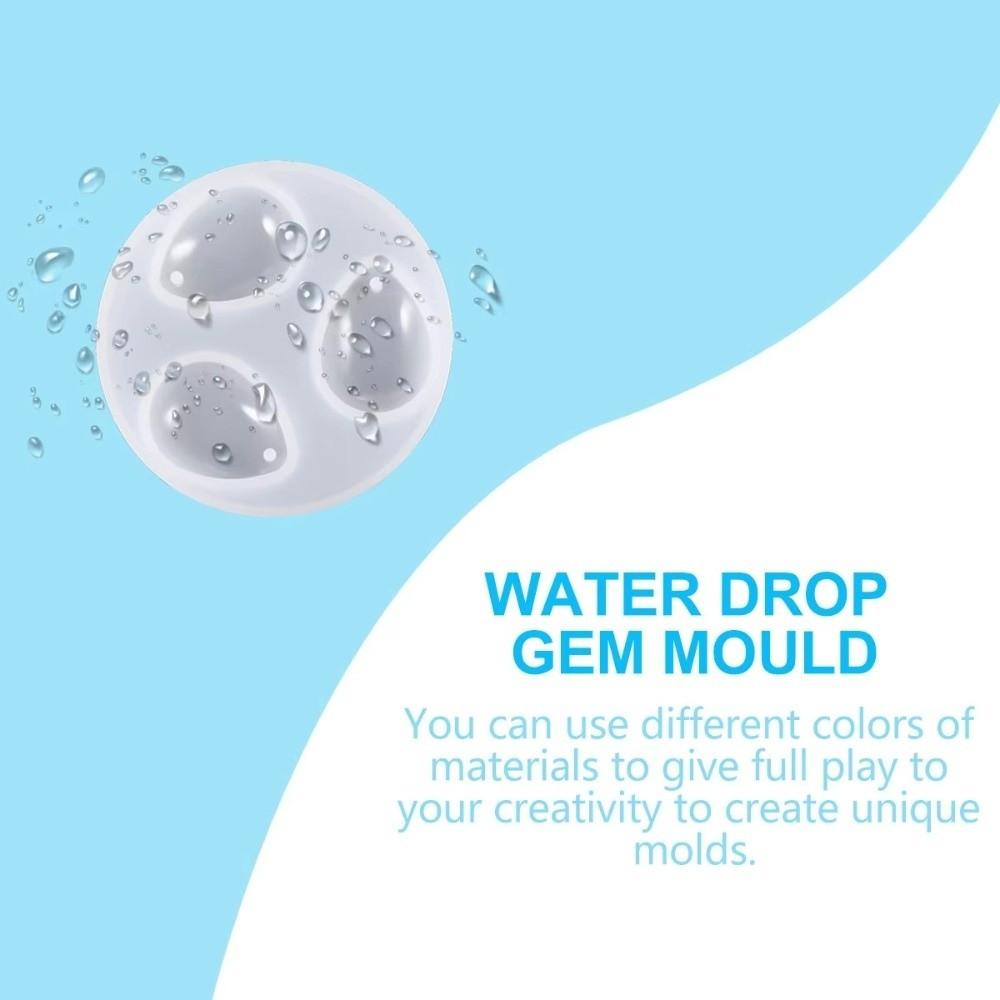 Water Drop Shape Pendant Mold Gem Design Flexibility Resin Jewelry Mold Easy Clean High Transparency Craft Making Tool