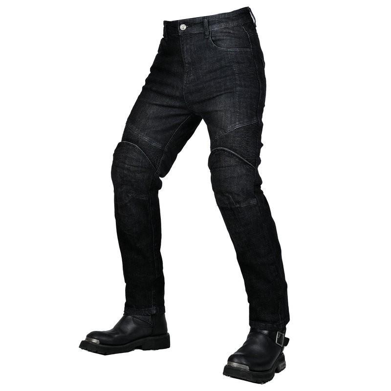 Mens Motorcycle Riding Pants With Kevlar Reinforcement Anti-Slip Crash Protection Cotton Outdoor Biker Trousers