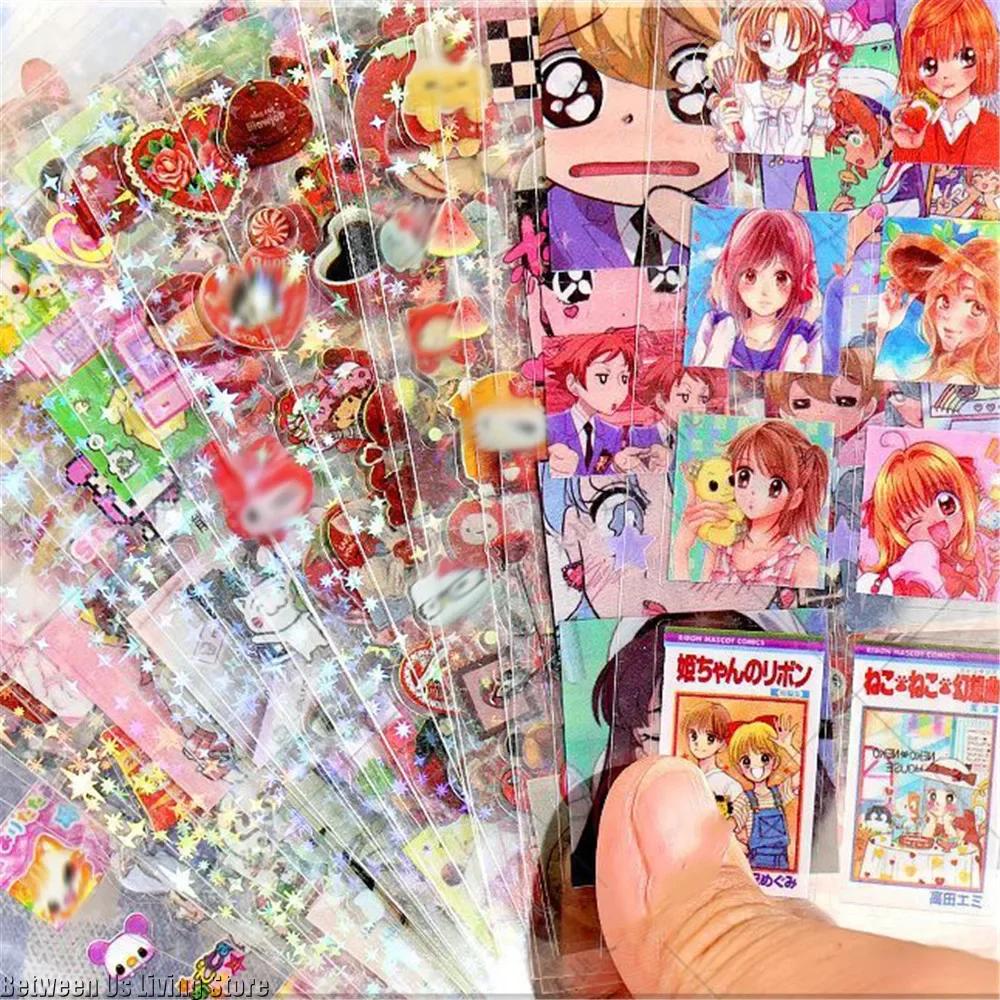 100 Sheets Non-repetitive Y2K Random Cute Glitter Sticker for Phone Luggage Journal Sticker Kawaii Decoration Sticker Gift