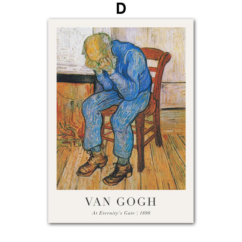 Vincent Van Gogh Writings Prints and Posters Great Work The Starry Night Canvas Painting Decorations for Living Room Wall Art