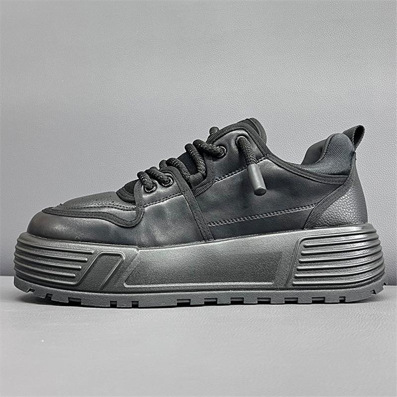 Europäische High-End neue Leder-Sport- und Freizeitschuhe Plateau-Brotchuhe