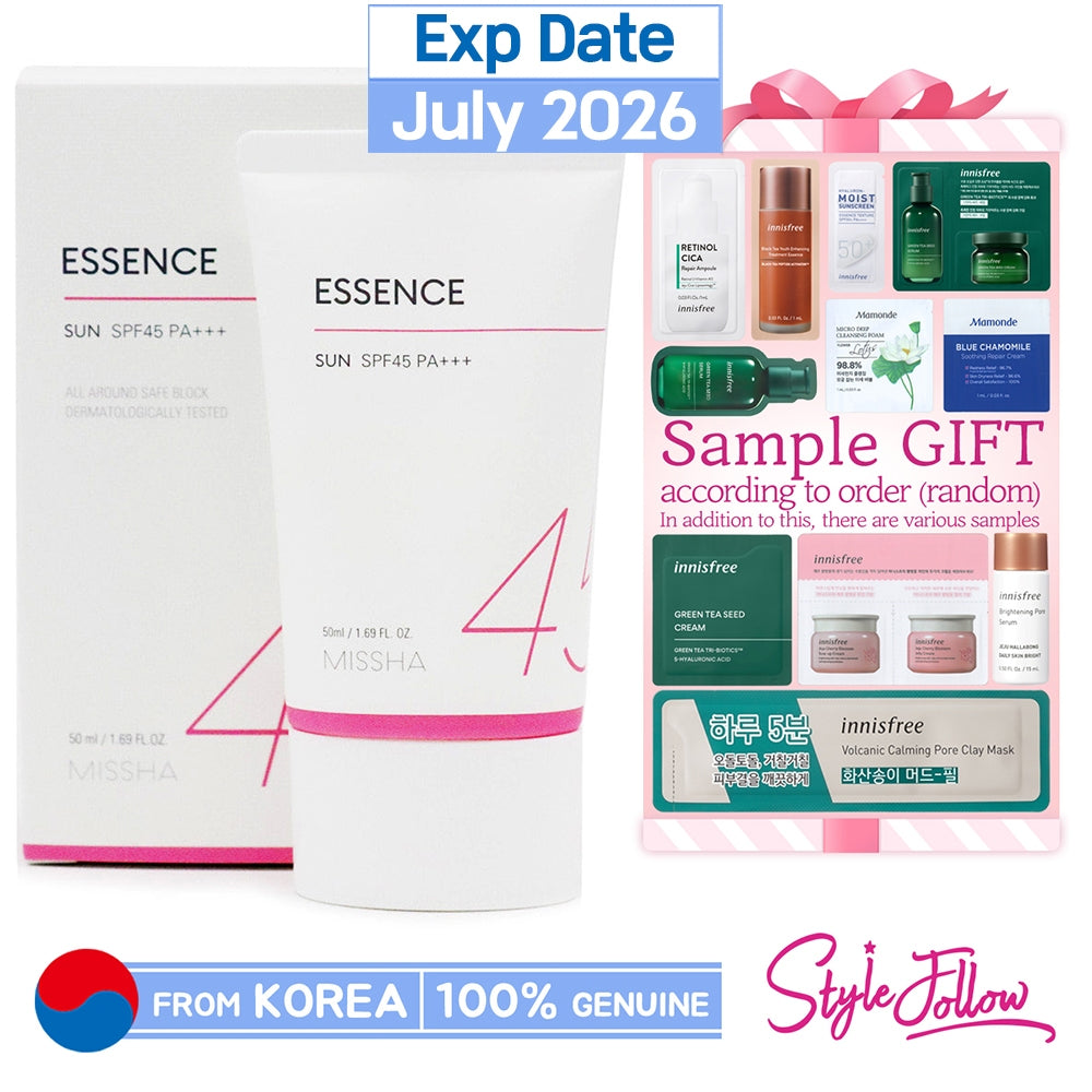 

[MISSHA] Allaround Safe Block Эссенция для загара, 50 мл (SPF45/ПА+++) 1pc + Sample Gifts