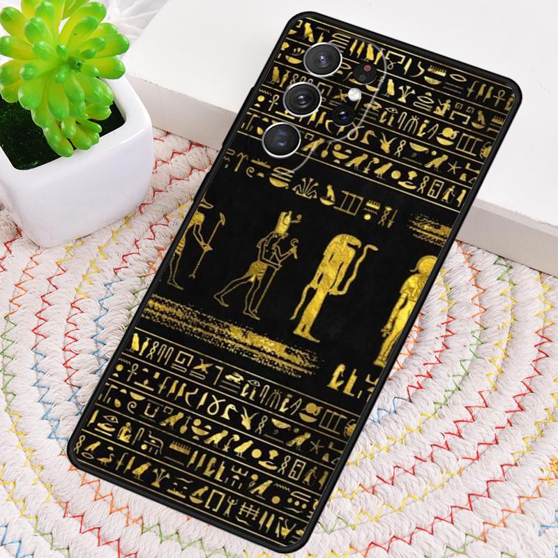 Ancient Egyptian Hieroglyphic Phone Case for Samsung Galaxy note 10 pro S26 Ultra S23 S24 FE S25 S21 S22 PLUS shockproof Cove