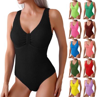Damski Jednoczęściowy Modny Bikini Kolorowy Seksowny Z Wkładkami Bez Fiszbin Kostium Kąpielowy