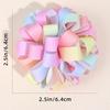 2Pcs New Ribbon Flower Hair Clips Rainbow-coloured Hydrangea Ponytail Holder Hairpins Girl Children's Kids Headwear Accessories