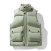 Solid Color Stand-up Collar Cotton-padded Vest Jacket Men's Winter Thickened Tooling Youth Casual Cotton-padded Jacket Trendy Brand Loose