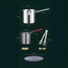 Stainless Steel Deep Fryer With Frying Basket Multifunctional Small Kitchen Pot For Frying Chicken And Other Cooking Tools