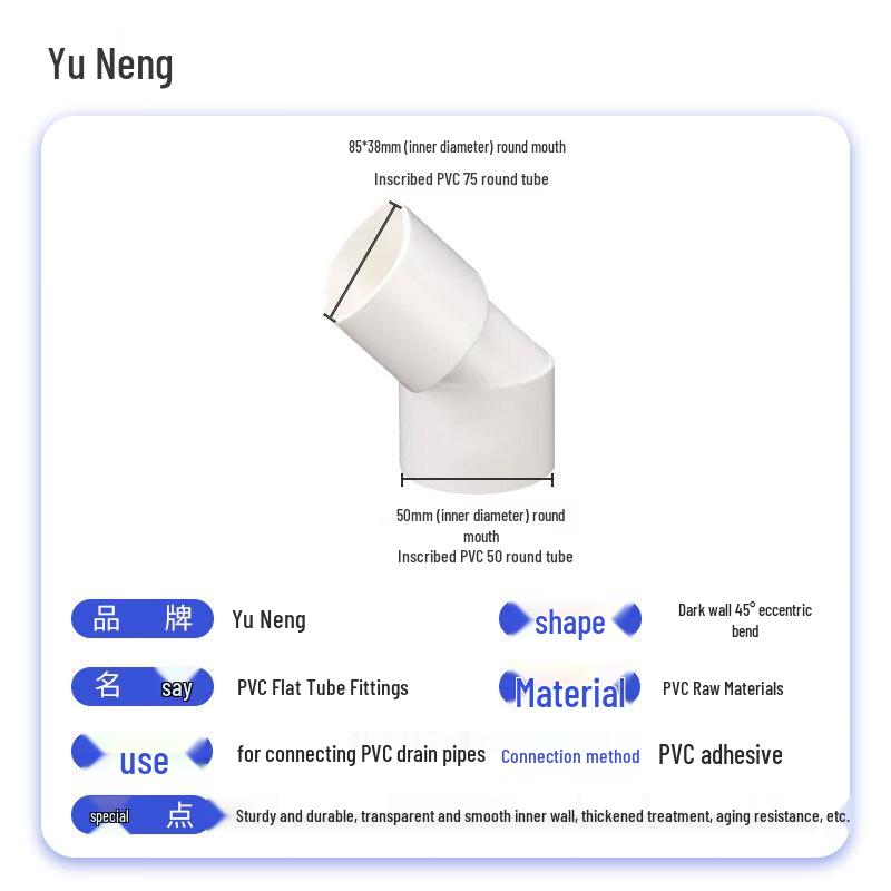 PVC Flat-to-Round Toilet Shifter Elbow