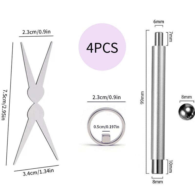 Zestaw 4 szt. Narzędzi Magnetycznych do Paznokci Efekt Kociego Oka Francuskie Końcówki Magnesy Kocie Oko Magnetyczny Patyczek do Paznokci Magnesy do Lakieru Żelowego Kocie Oko Narzędzia Manicure