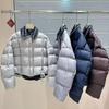 Plaid Splicing Down Jacket Women's Winter Fashion Lapel Fake Two Pieces High Fluffy White Duck Down Bread Jacket
