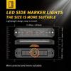 Yellow LED Strobe Warning Light – Round Amber Grille Flash Lamp for Trucks, Super Bright Side & Traffic Warning+
