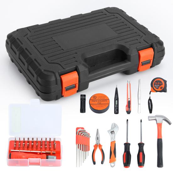 52Pcs/Set Household Tools Kit DIY Repair Hand Tools Set Screwdriver Hammer Wrench