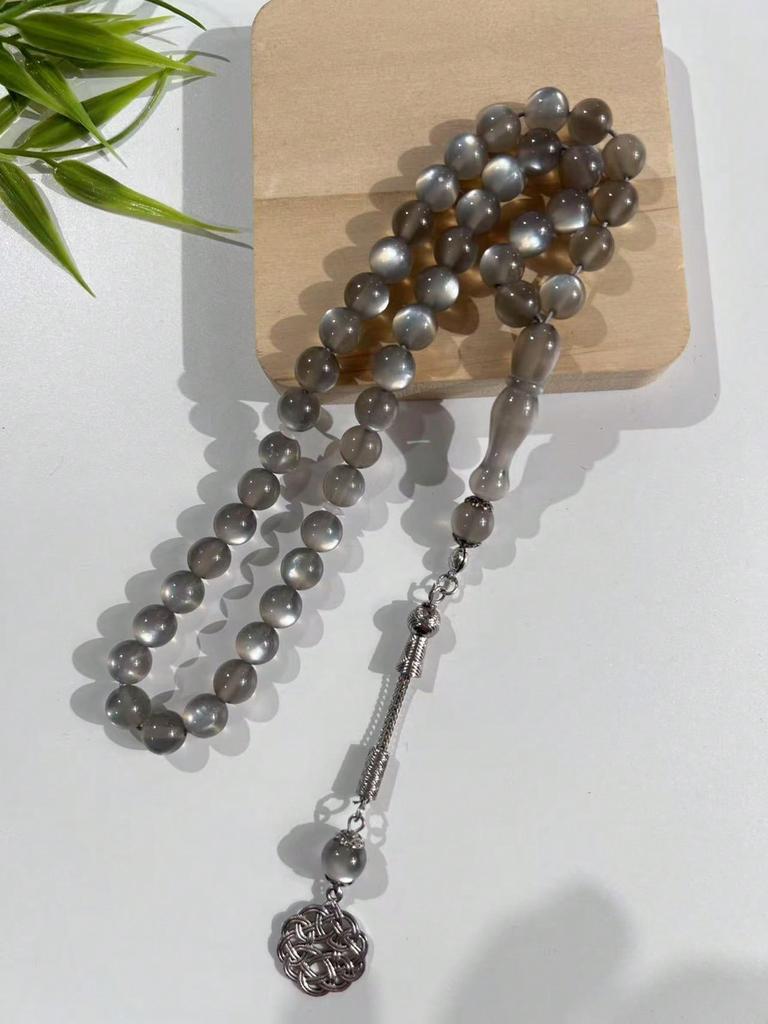 45 Beads Transparent Acrylic Solid Color Tasbih, Daily Handheld Prayer Beads for Middle Eastern & Arabian