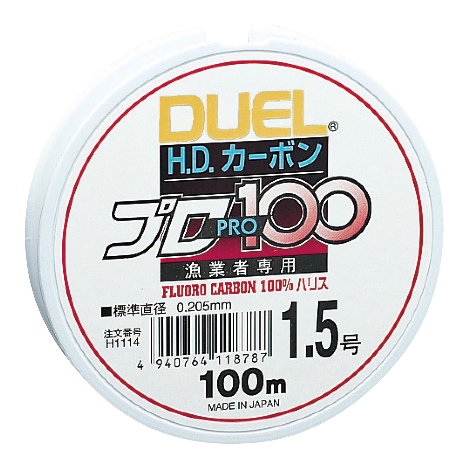 DUEL Fluorocarbon Line HD Carbon Pro 100S Clear H1114 1.5 1.5 чистый