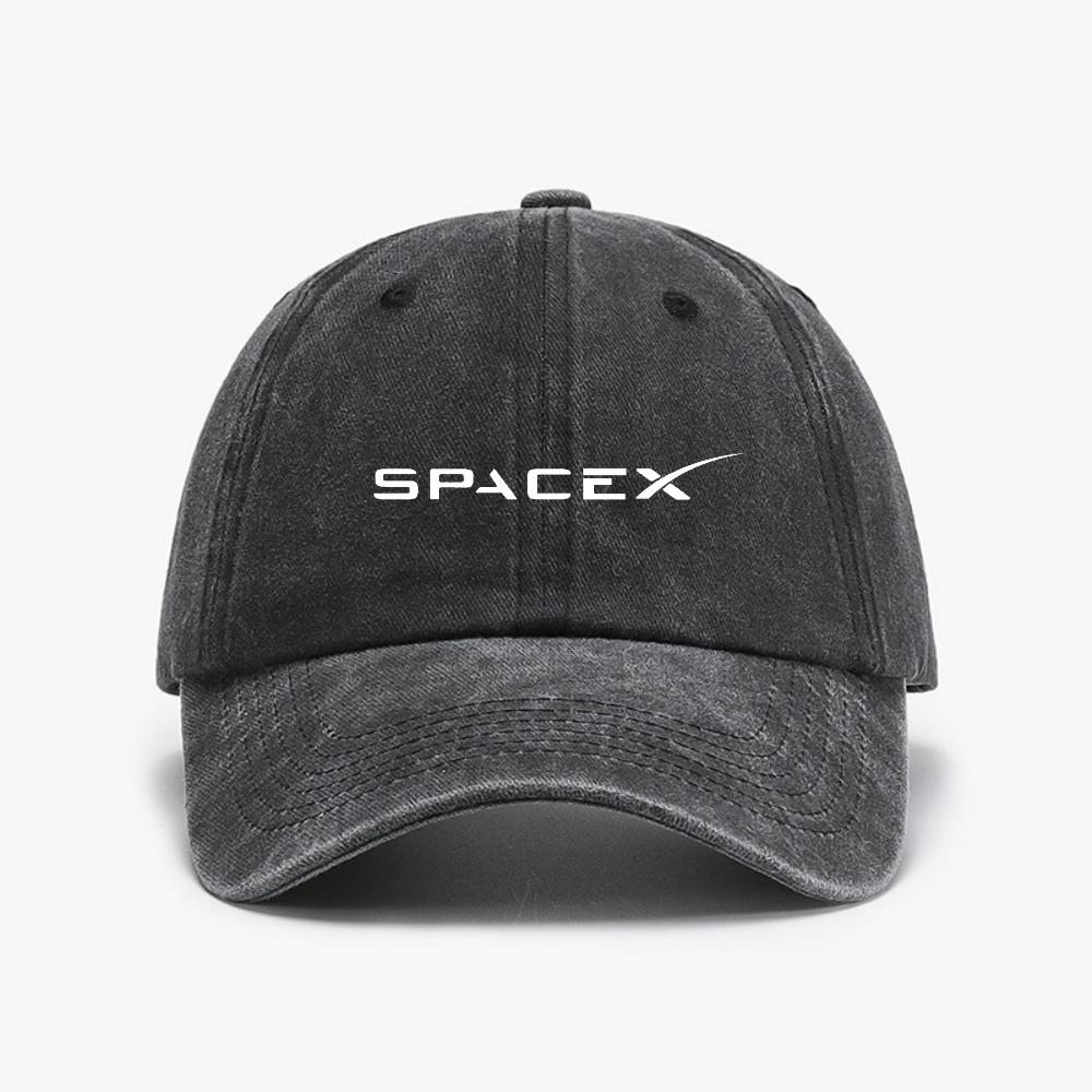 Fashion SpaceX Baseball Cap for Unisex Women Space X Distressed Washed Hat Headwear Outdoor Casual Adjustable Sun Hats