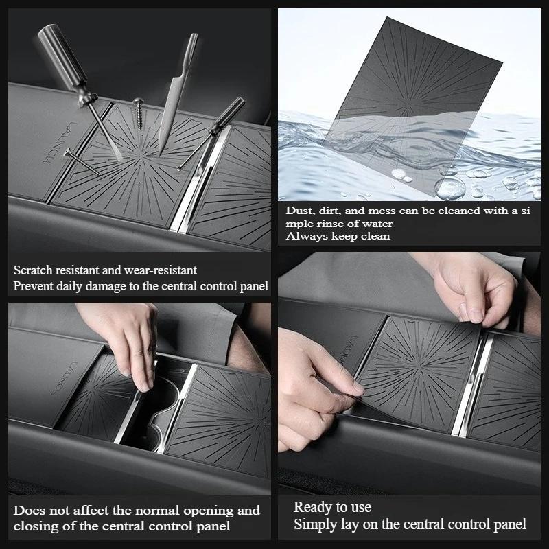 For Tesla Model Y Juniper 2025 Central Control Panel Central Control Armrest Silicone Protection Patch Model3+ Car Accessories