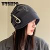 Women Autumn and Winter New Jacquard Stack Hat Windproof and Warm Pullover Hat Outdoor Leisure Hat