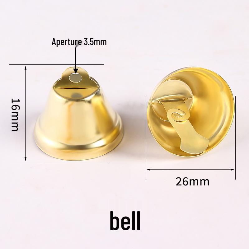 Retro Handmade Gold Christmas Trumpet Bells DIY Ornaments Pendant