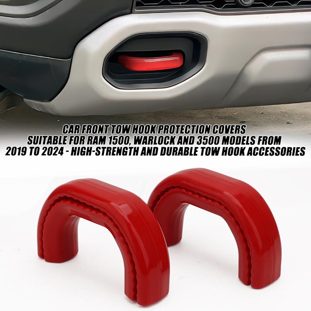 2/4PCS Front Towing Hook Protection Cover Is Suitable For 2019-2024 RAM 1500 Warlock And 3500 Car Towing Hooks Accessories