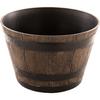 Happyyami Wine Barrel Planter Resin Flower Pot Barrel Planter Garden Whiskey Barrel Planter Pot Boxes Container Outdoor Indoor Flower Pot with Hole