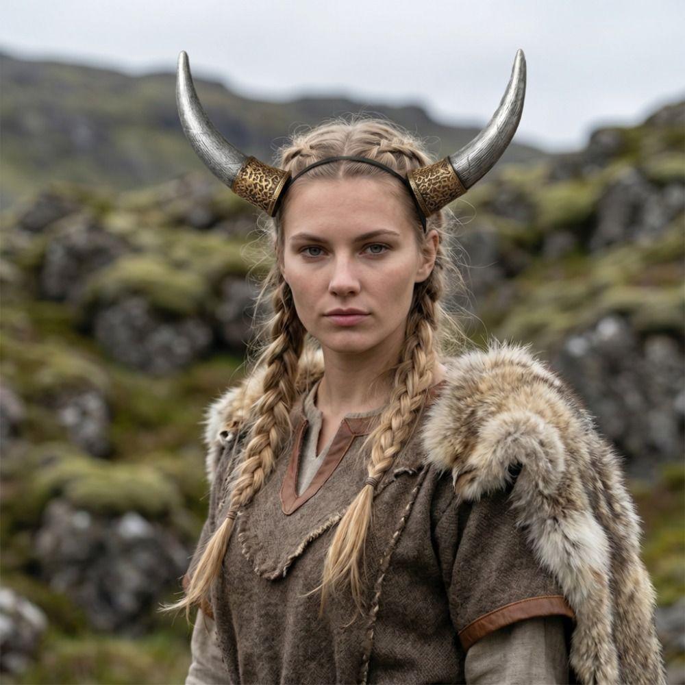 Viking Halloween Horns Headband Ox Horn Halloween Hair Hoop Cosplay Hairband Masquerade Party