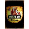 Mfoever Tin Sign Vintage Hertog Jan La Chouffe Beer Themed Metal Tin Sign Retro Belgian Brewery Wall Art Decor for Bar Pub Man Cave Rustic Iron P